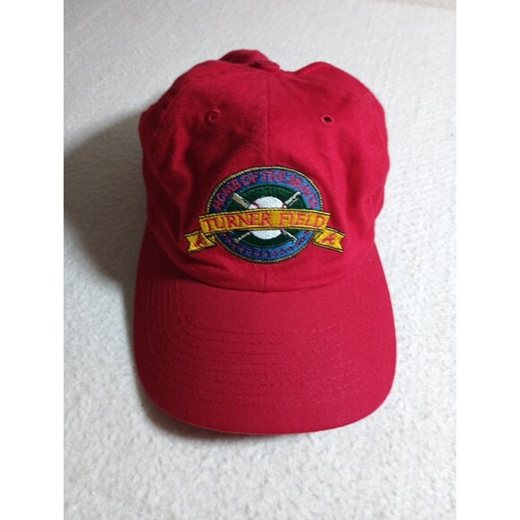 Vintage Atlanta Braves Turner Field Snapback Hat Red Coca-Cola Baseball Cap - Picture 1 of 13